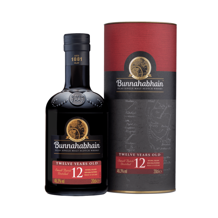 Bunnahabhain 12 Year Old Single Malt Scotch Whisky 70cl, from the Isle of Islay, Scotland.