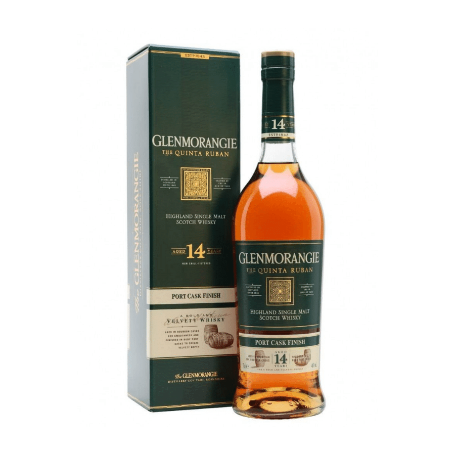 Glenmorangie The Quinta Ruban 14 Year Old 70cl, a Single Malt from the Highland, Scotland.
