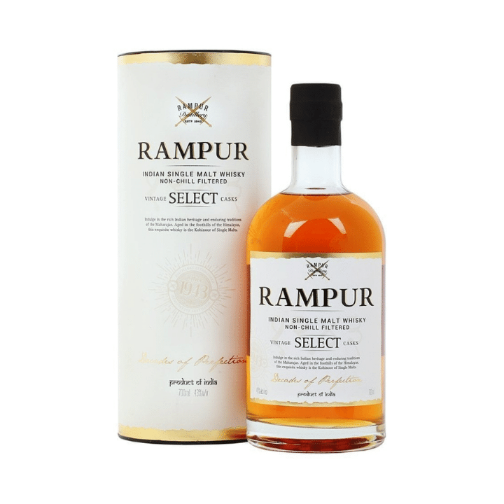 Rampur Vintage Select Casks Single Malt Whisky 70cl, from India, available at Divino, Mqabba, Malta.