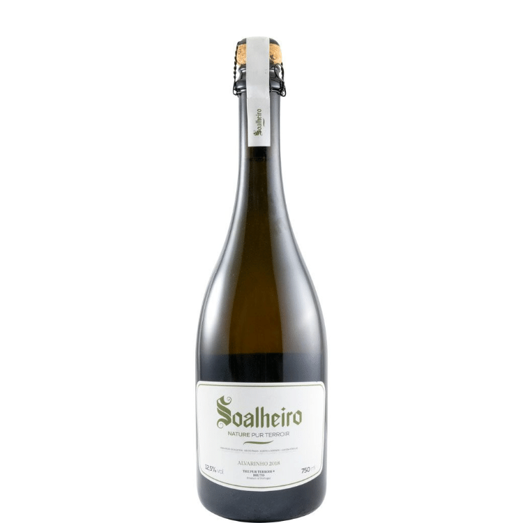 Soalheiro Espumante Bruto Nature, a sparkling wine from Monção e Melgaço, Portugal.