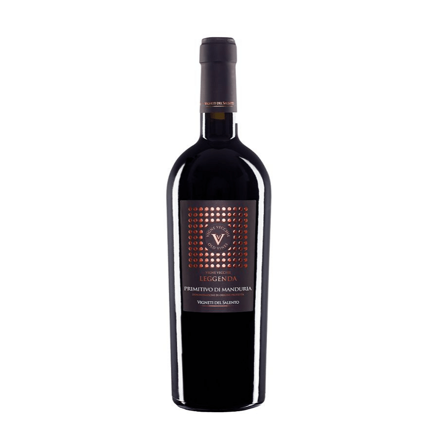 Vigneti del Salento Vigne Vecchie Leggenda Primitivo di Manduria, a red wine from Primitivo di Manduria, Italy.