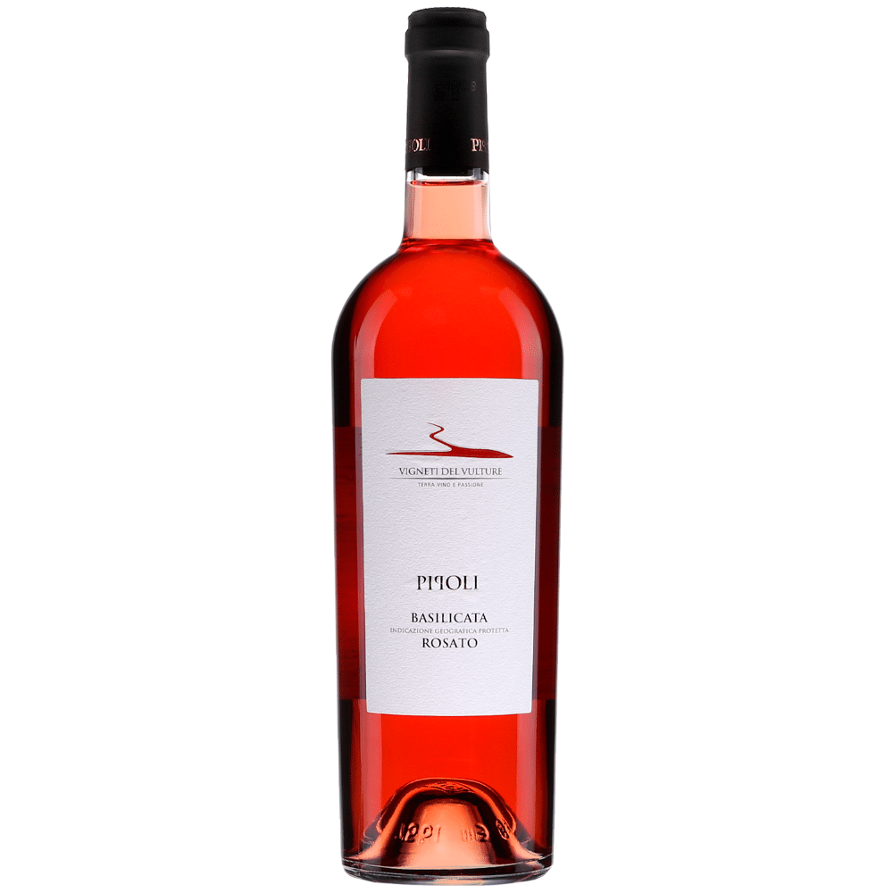 Vigneti del Vulture Basilicata Pipoli Rosato, a rosé wine from Basilicata, Italy.