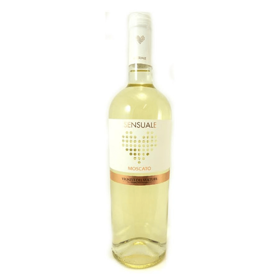 Vigneti del Vulture Moscato Sensuale, a sparkling wine from Basilicata, Italy.