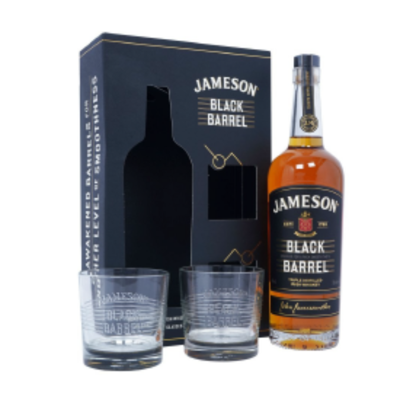 Jameson Black Barrel - 2 Glass Gift Pack
