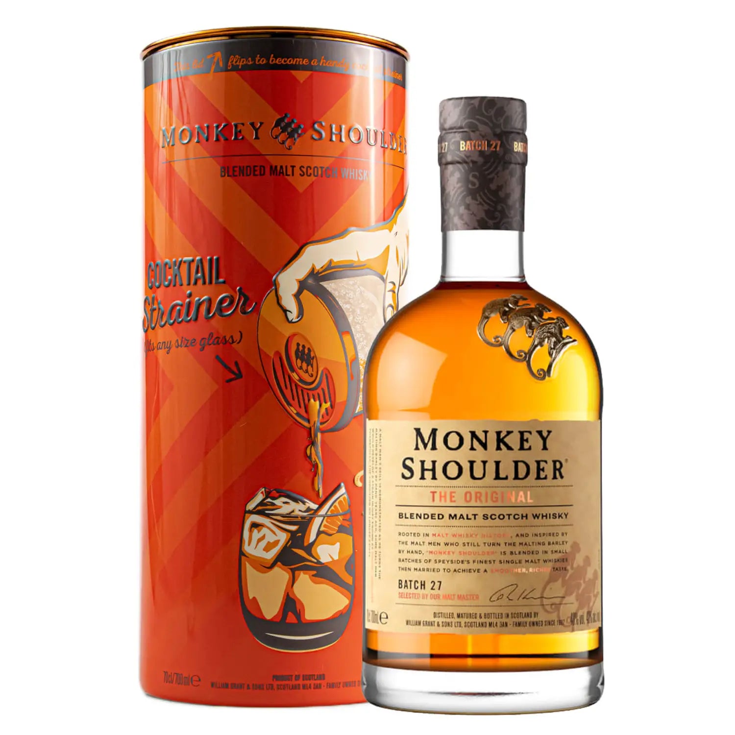 Monkey Shoulder & Limited-Edition Metal Cocktail Strainer Monkey Shoulder & Limited-Edition Metal Cocktail Strainer