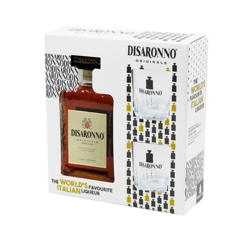 Amaretto Disaronno 70cl & 2 Glasses Gift Set