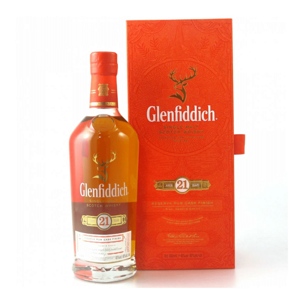 Glenfiddich 21 Year Old Reserva Rum Cask Finish 70cl, a Single Malt from Speyside, Scotland.