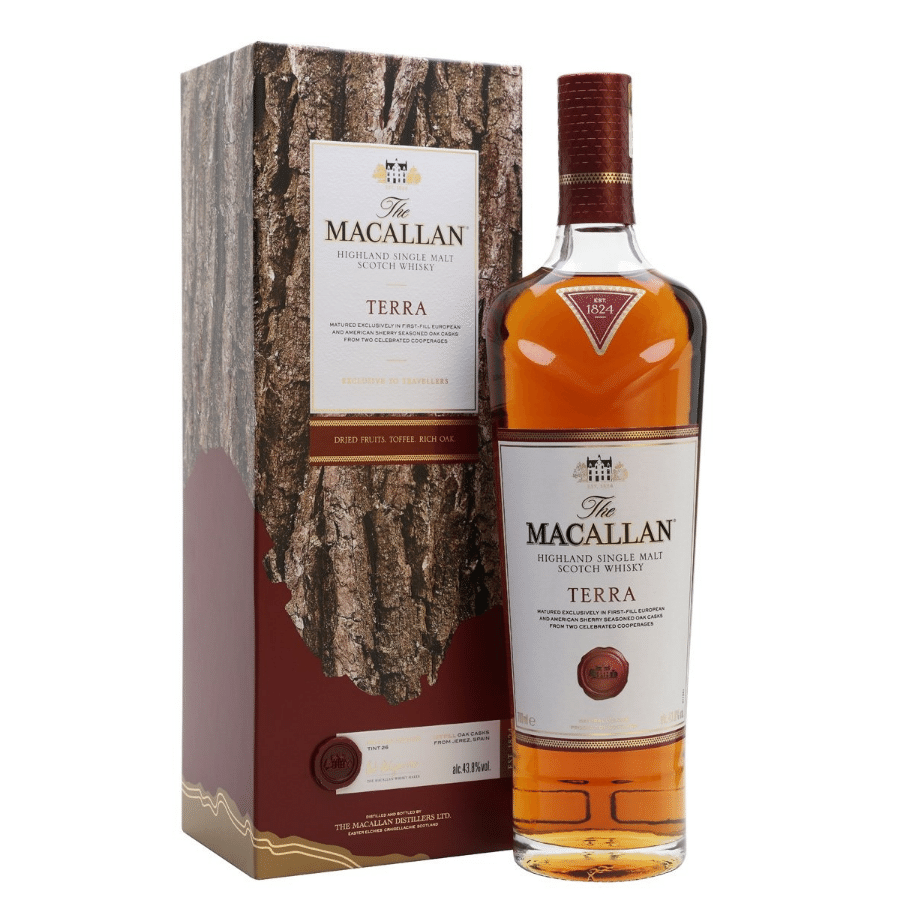 Macallan Terra Single Malt Whisky 70cl, from Speyside, Scotland.