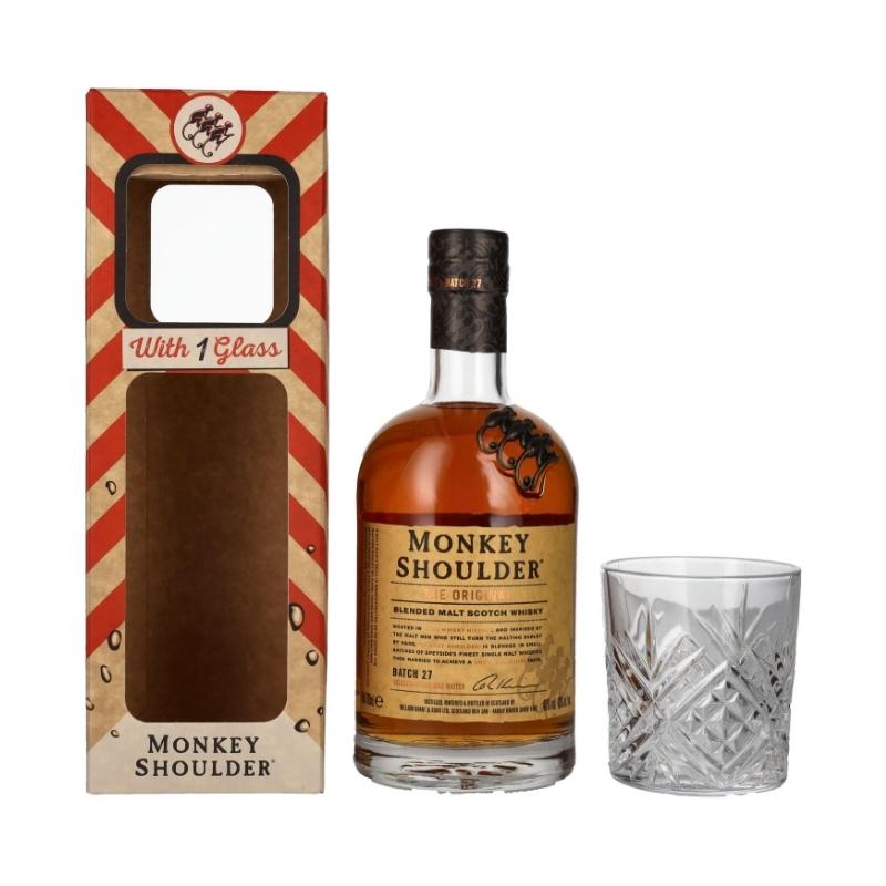 Monkey Shoulder Blended Scotch Whisky 70cl & Glass Gift Set