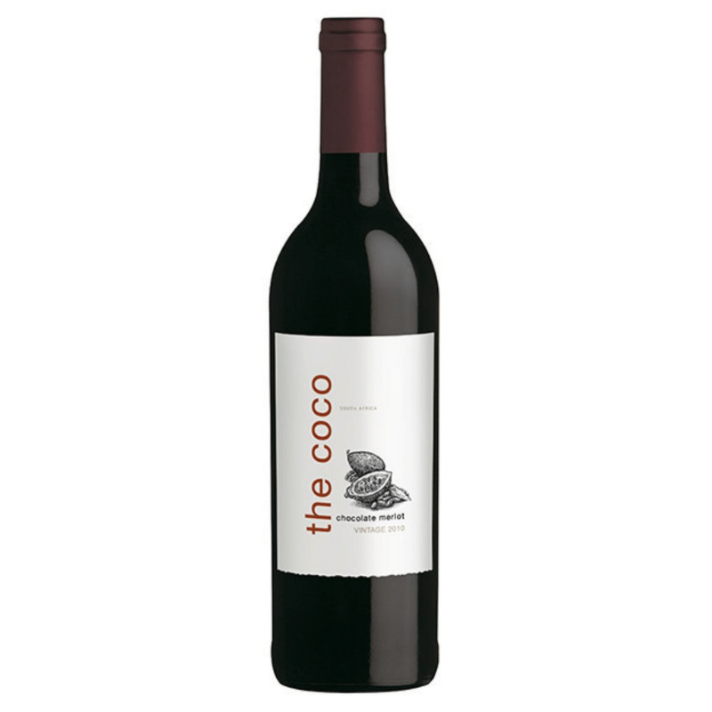 Mooiplaas The Coco Chocolate Merlot, a red wine from Stellenbosch, South Africa.