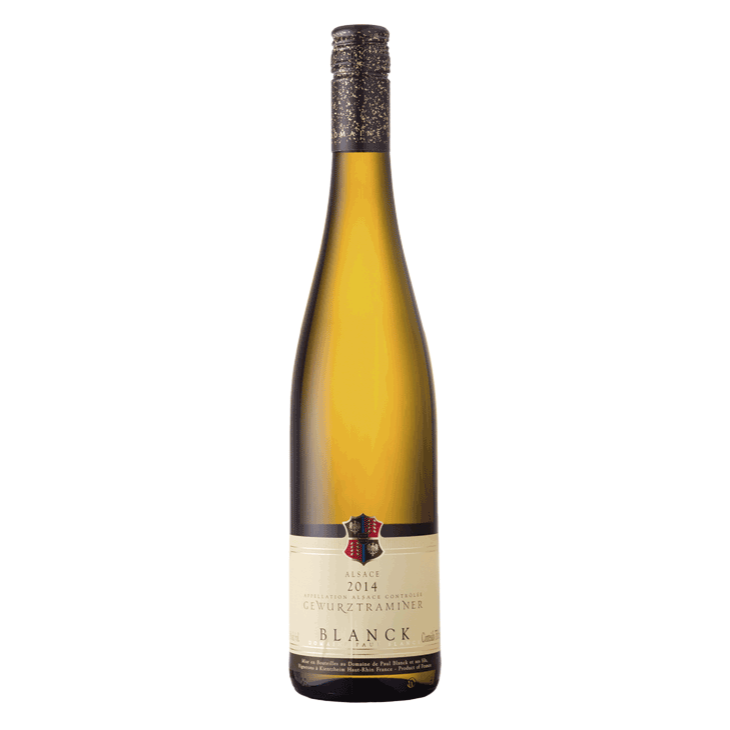 Paul Blanck Gewürztraminer, a white wine from Alsace, France.