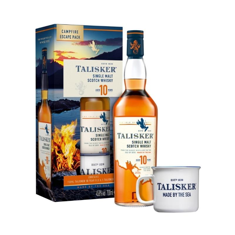 Talisker 10 Year Old Single Malt Scotch Whisky 70cl & Mug Gift Set