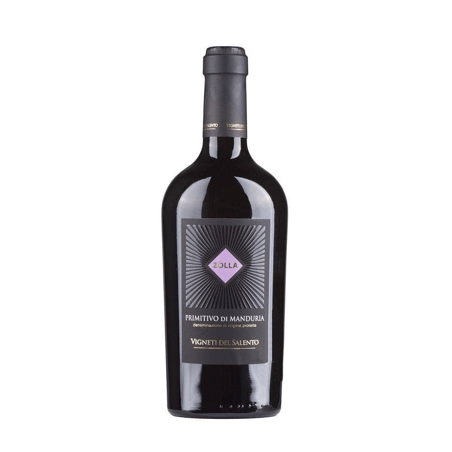 Vigneti del Salento Primitivo di Manduria Zolla, a red wine from Primitivo di Manduria, Italy.